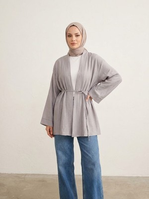 Miostil Çilek Hırka-Açık Gri