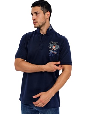 Ar-ma Erkek Polo Yaka Tişört Resim Baskili Büyük Beden Çift Toplama Penye Pike K30374870902