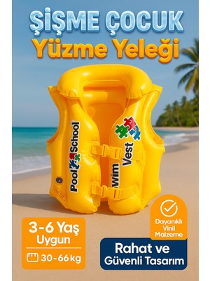 Empressco Emybox Çocuk Yüzme Yeleği – Şişme Can Yeleği Sarı | Havuz ve Deniz Kullanımı Için Güvenli Seçim - Fiyatı, Yorumları