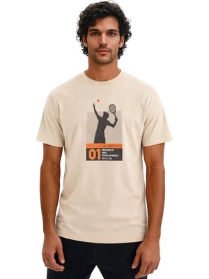 Ar-ma Erkek Bisiklet Yaka Tişört Resim Baskili Regular Fit Süprem Y31344448402