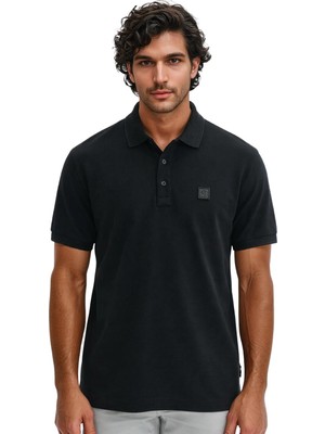 Ar-ma Erkek Polo Yaka Tişört Baskisiz Basic Regular Fit Çift Toplama Penye Pike Y31374357302
