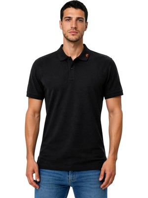 Ar-ma Erkek Polo Yaka Tişört Baskisiz Basic Regular Fit Çift Toplama Penye Pike Y31374358302