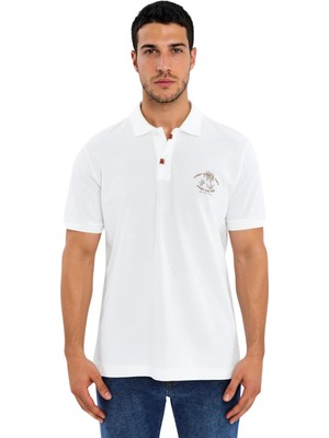 Ar-ma Erkek Polo Yaka Tişört Resim Baskili Regular Fit Çift Toplama Penye Pike Y31374358402