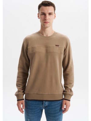 Ar-ma Erkek Bisiklet Yaka Sweatshirt Basic Baskisiz Cepsiz Regular Fit Karbon Firçali Selanik K30124697802