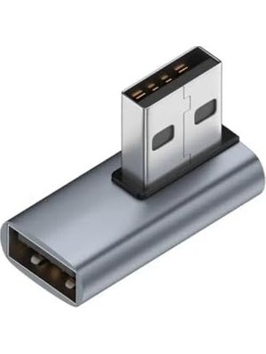 Vuralsin38 Doksan Derece USB Çevirici 10 Gbps Dik USB Çevirici L USB Dişi Erkek Dönüştürücü