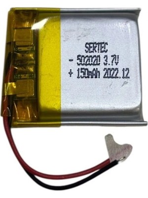Marsilyan™- Sertec 502020 3.7V 150MAH Li-Polymer Pil (DEVRELI/1.5A)