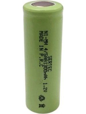 Marsilyan™- Sertec - 1.2V 1300 Mah - 4/5AA- Ni-Mh Şarjlı Pil - (Başsız / Flat Head)