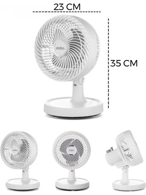 Marsilyan Beyaz 12 Inc Ev - Ofis Kompakt - Sessiz - Iki Kademe Masaüstü Vantilatör SF-7703 (4887)