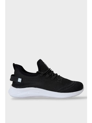 Liger Triko Bağcıklı Unisex Spor Ayakkabı Siyah - Beyaz