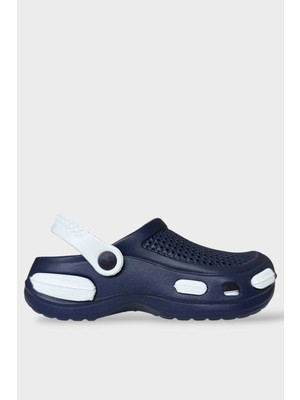 Liger Unisex Comfort Medikal Hemşire Sabo Terlik Lacivert - Beyaz