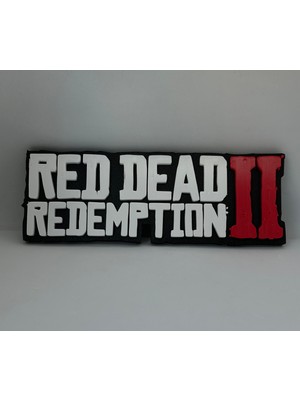 Goka 3D Craft Red Dead Redemption 2 (RDR2) Logolu 3D Duvar Dekoru - 23 cm Premium Versiyon (1.5 cm Çift Montaj Setli)