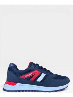 Liger Erkek Ortopedik Airfile Günlük Yürüyüş Koşu Sneaker Spor Ayakkabı Lacivert