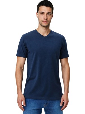 Ar-ma Erkek V Yaka Tişört Baskisiz Basic Regular Fit Penye Full Süprem Y31344473102