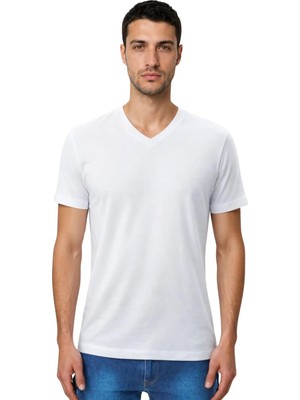 Ar-ma Erkek V Yaka Tişört Baskisiz Basic Regular Fit Penye Full Süprem Y31344473102
