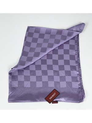 Kroren Krep Jakarlı  Dama Desen Şal - 70 x 190 - 7379-186