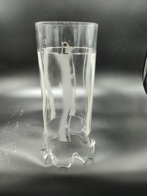 Kuğulu Avize Silindir Avize Camı.yanlarından 3.adet Delikli.şeffaf-Mat Renkte (Çapı:10.00 Cm-H:26.00 Cm)