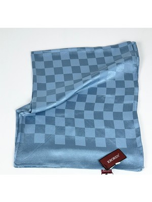 Kroren Krep Jakarlı  Dama Desen Şal - 70 x 190 - 7379-177