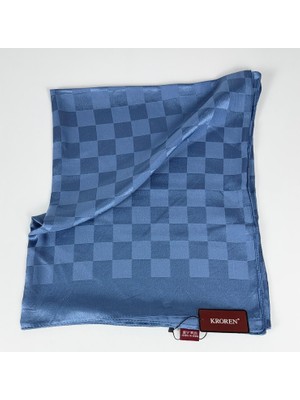 Kroren Krep Jakarlı  Dama Desen Şal - 70 x 190 - 7379-520