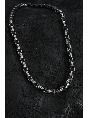 Uravas Store 316L Çelik Kral Zincir Model Gümüş Renk Erkek Kolye