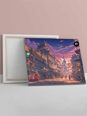Vuralsin38 (PSTER703) Şehri Manga Kanvas Tablo 50 x 70