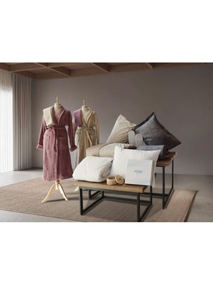 Doqu Home Evlilik Paket Silver Pudra Çeyiz Seti Nevresim Bornoz Seti