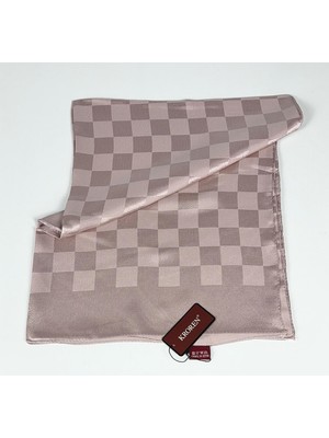 Kroren Krep Jakarlı  Dama Desen Şal - 70 x 190  - 7379-110