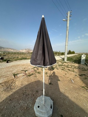 Mega Şemsiye 10 Telli Kalın Polyester Kumaşlı Balkon, Plaj Şemsiyesi (Bidon Hariç)