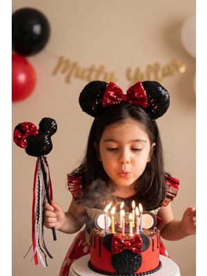 Liliza Accessories Mickey - Minnie Mouse Taç ve Asa Doğum Günü Çocuk Seti