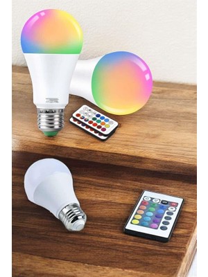 Rgb LED Lamba LED Işık Ampul Renk Değiştirebilen 100 Watt