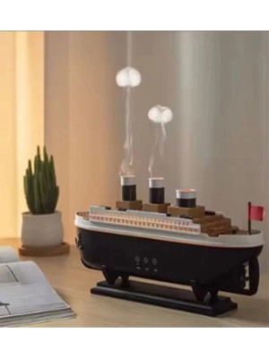 Defne Store Titanic Gemi Hava Nemlendirici Işıklı Fonksiyonlu Buhar Makinesi Kumandalı
