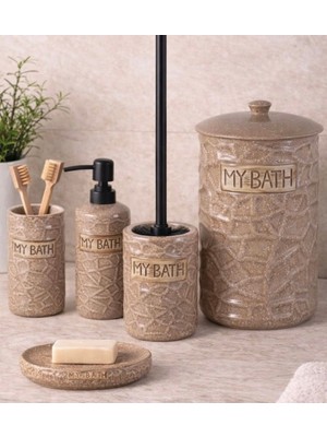 UltraMint 5 Parça Porselen Banyo Takımı – Modern ve Şık Tasarım