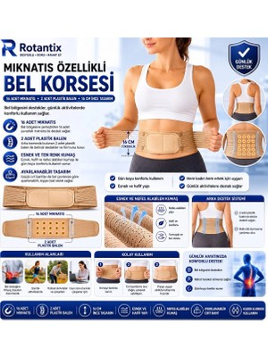 Rotantix Asorti Bel Ağrısı Çekenler Için Ağrı Önleyici Mıknatıslı Bel Kemeri