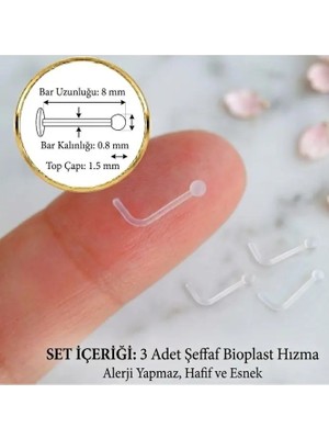 Heppii 3 Adet Çok Hafif Esnek Hızma Alerji Yapmayan Bioplast Hızma Görünmez Hızma