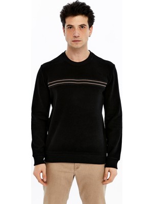 Ar-ma Erkek Bisiklet Yaka Sweatshirt Basic Baskisiz Cepsiz Regular Fit Karbon Firçali Selanik K30124697702