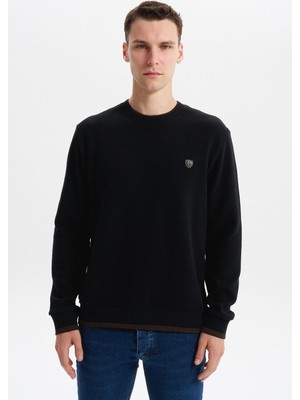 Ar-ma Erkek Bisiklet Yaka Sweatshirt Basic Baskisiz Cepsiz Regular Fit Karbon Firçali Selanik K30124699002