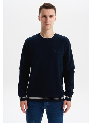 Ar-ma Erkek Bisiklet Yaka Sweatshirt Yazi Baskili Cepsiz Regular Fit Karbon Firçali Selanik K30124698702