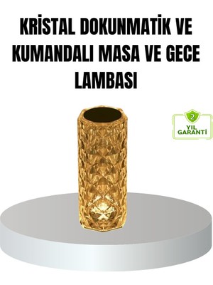 Kristal Rgb Led’li Kumandalı Masa ve Gece Lambası – Renkli Işık Modlarıyla Şık Dekoratif Aydınlatma