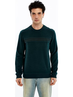 Ar-ma Erkek Bisiklet Yaka Sweatshirt Basic Baskisiz Cepsiz Regular Fit Karbon Firçali Selanik K30124697702