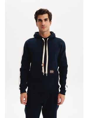 Ar-ma Erkek Kapşonlu Sweatshirt Baskisiz Kanguru Cepli Regular Fit Şardonlu Üç İplik K30254629002