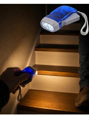 A-Luxe Şarj Gerektirmeyen El Feneri 3 LED Kompakt Acil Durum Lambası