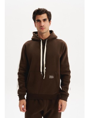 Ar-ma Erkek Kapşonlu Sweatshirt Baskisiz Kanguru Cepli Regular Fit Şardonlu Üç İplik K30254629002