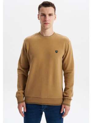 Ar-ma Erkek Bisiklet Yaka Sweatshirt Basic Baskisiz Cepsiz Regular Fit Karbon Firçali Selanik K30124699002