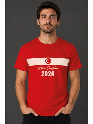 Mr.thinker Regular Unisex T-Shirt Kırmızı 'spor Dünyası / Türkiye Forması2' 2t Baskılı