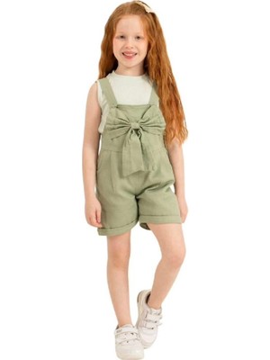 Yağmur Giyim Ecolkız Fiyonklu Gabardin Kız Çocuk Slopet 4-8 Yaş 1786
