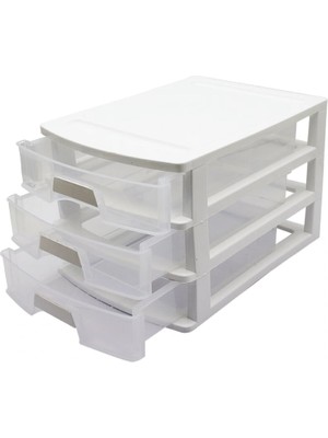 Uravas Store No:3 Çekmece 3 Katli 35X25.4X22.6CM Si̇yah Veya Beyaz Gönderi̇li̇r (5047)