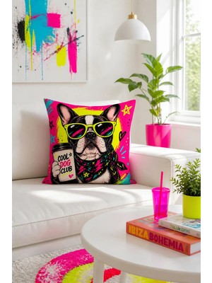 Bertille Home Pop Art Serisi Çift Tarafı Dijital Baskılı Kırlent Kılıfı