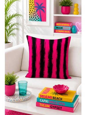 Bertille Home Pop Art Serisi Çift Tarafı Dijital Baskılı Kırlent Kılıfı