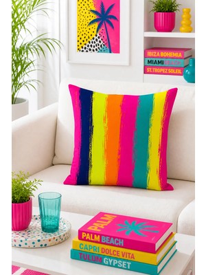 Bertille Home Pop Art Serisi Çift Tarafı Dijital Baskılı Kırlent Kılıfı