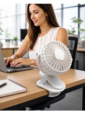 A-Luxe Mandallı Güçlü Hava Üfleyen Masa ve Bebek Arabası Fanı