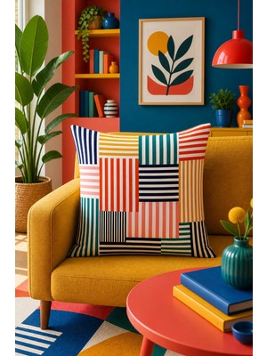 Bertille Home Pop Art Serisi Çift Tarafı Dijital Baskılı Kırlent Kılıfı
